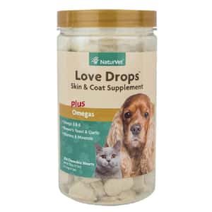 貓犬用保健用品 NaturVet天然寶 保健品 美毛營養丸 花生+肝+大蒜味 200粒 (N3032)