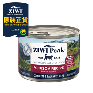ZiwiPeak ZiwiPeak 貓罐頭 鹿肉配方 185g (CCV185) (新舊包裝隨機發貨)