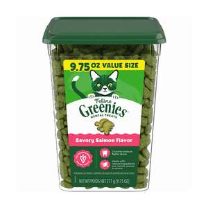 Greenies Feline貓齒靈 貓零食 貓貓潔齒餅 珍寶桶 三文魚味 9.75oz (10205316) (新舊包裝隨機發貨) (圖片3)