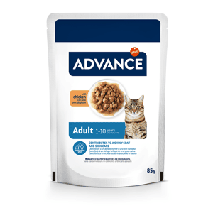 ADVANCE 貓濕糧 日常護理 成貓配方 雞肉 85g (964528) (新舊包裝隨機發貨) 貓罐頭 貓濕糧 ADVANCE 寵物用品速遞