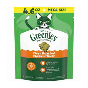 Greenies貓齒靈 貓零食 潔齒餅 Oven Roasted Chicken Flavor 烤雞 4.6OZ (GR201/10205250) (新舊包裝隨機發貨) (圖片3)