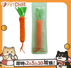 貓玩具 木天蓼仿真蔬菜耐咬磨牙玩具 款式隨機 1個 (圖片3)