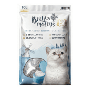 礦物貓砂 Bella & Molly s貝莉 極速超結團高級礦物貓砂 爽身粉味 10L