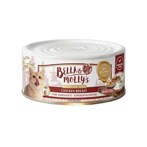 Bella & Molly's Bella & Molly's貝莉 貓罐頭 無穀物黃金羊奶系列 嫩雞雞絲湯汁 80g - 限時試食價 80g 正面圖