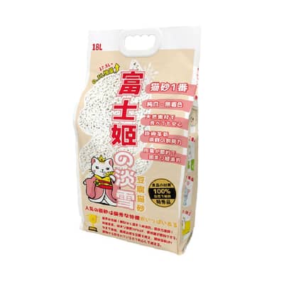 富士姬淡雪天然淨白豆乳豆腐貓砂原味18L