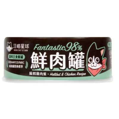 汪喵星球 貓用 鮮肉主食罐 雞肉扁鱈 80g