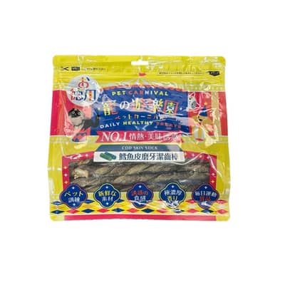 寵之遊樂園 狗零食 訓犬小食 鱈魚皮磨牙潔齒棒 200g