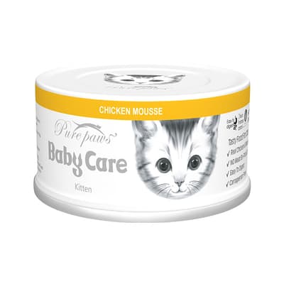 Pure Paws Kitten Mousse Canned Food Chicken + Taurine 80g (PPM02)