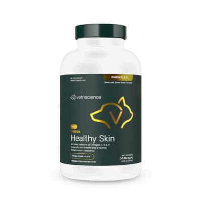 VetriScience Omega 3,6,9 Healthy Skin for Dogs & Cats 30 Gel Caps