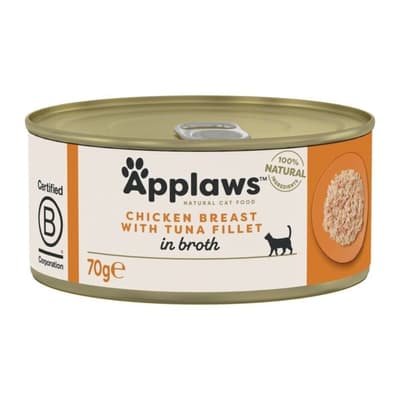 Applaws Cat Wet Food Shredded Soup Chicken+Tuna 70g (1027)