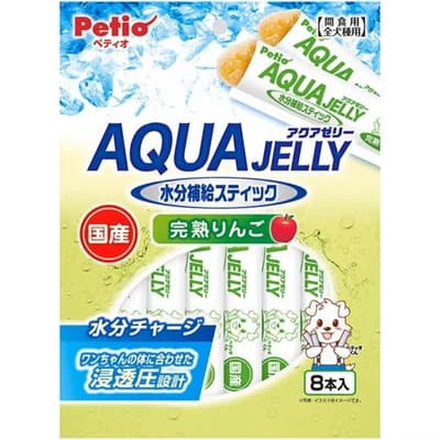 Petio Dog Treats Aqua Jelly Ripe Apple Flavour Hydration Sticks 8pcs (80505360)