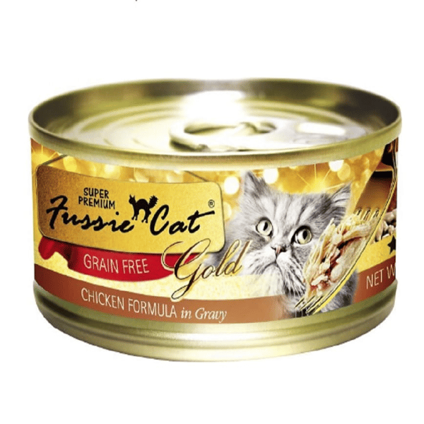 Fussie Fussie Cat 貓罐頭 金鑽 雞肉+肉汁 Chicken Formula in Gravy 80g 80g 正面圖