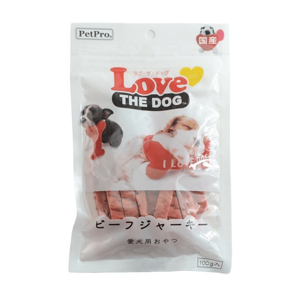 日本PetPro Love THE DOG 牛肉短粗狗小食條 100g (停售) (圖片1)