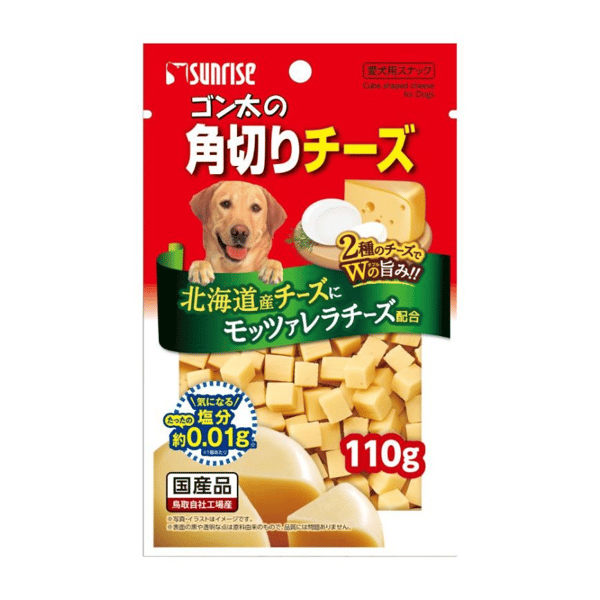 日本Sunrise 狗小食 北海道牛乳使用 芝士切粒零食 100g (紅) (圖片1)