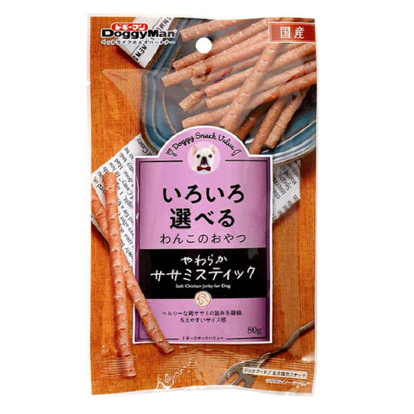 DoggyMan 日本製狗零食 雞肉幼條狗零食 80g (圖片1)
