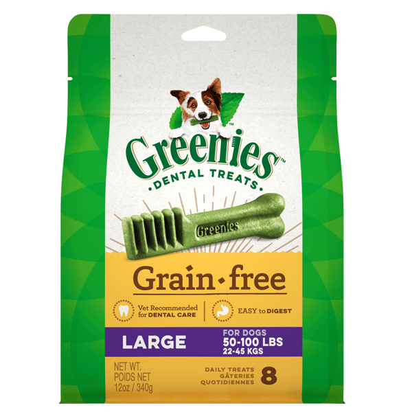 Greenies 狗零食 GF Large 無穀物潔齒骨 大型犬用 8支 12oz (10197581) (圖片1)