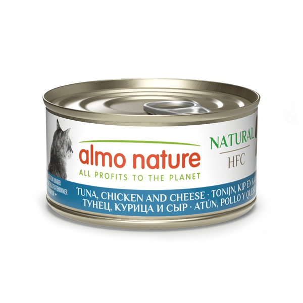 Almo Nature HFC 貓罐頭 天然系列 吞拿魚+雞肉+芝士 70g (9080) (圖片1)
