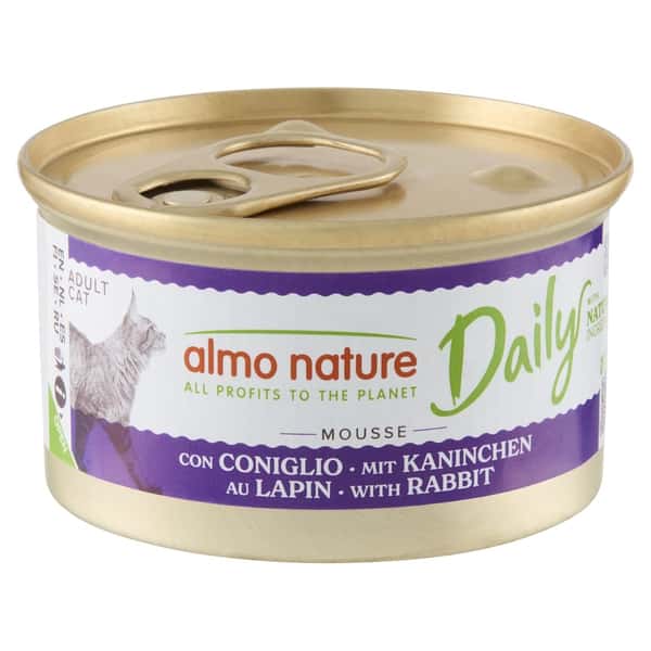 Almo Almo Nature Daily Mousse 成貓罐頭 慕絲主食系列 兔肉 85g 85g  正面圖