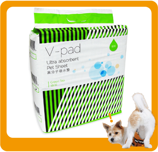 V-pad 綠茶高分子吸水 寵物尿墊 狗尿墊 狗尿片 [60x90 L碼 25枚] (998914) (圖片1)