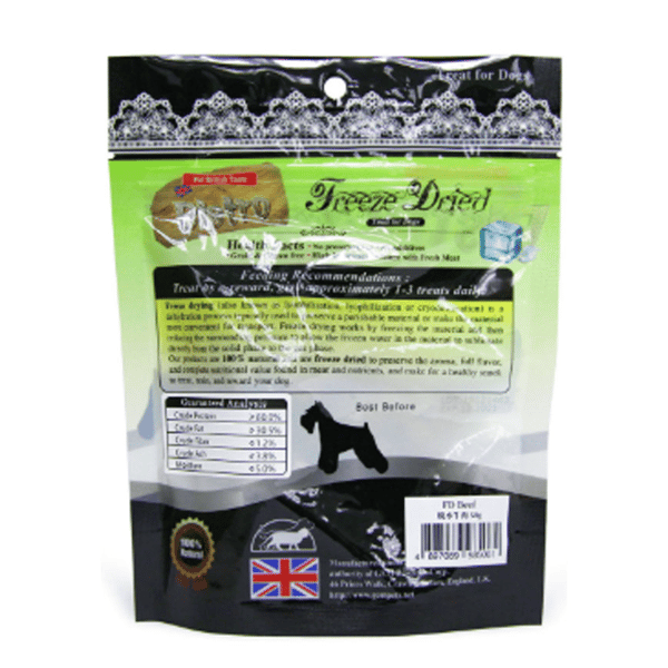 Bistro Bistro Freeze Dried 狗零食 脫水牛肉 原味 50g 50g  背面圖