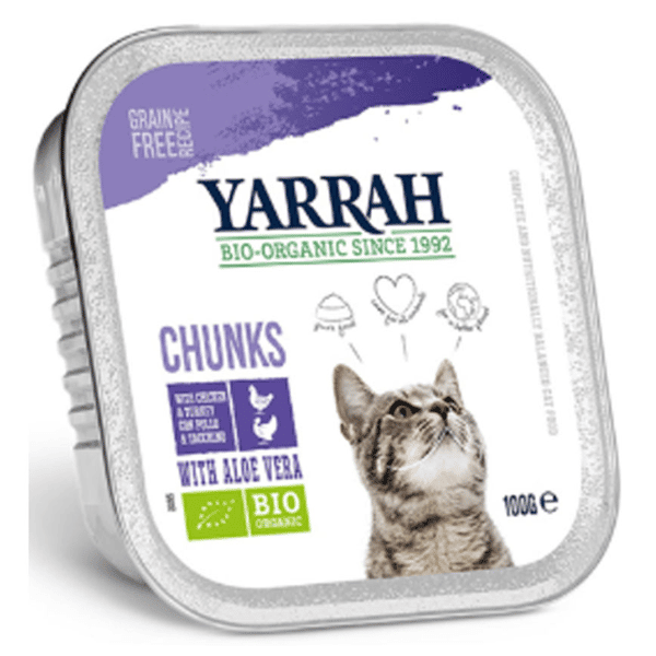 Yarrah 貓罐頭 有機雞塊 火雞 100g (AW919035) (圖片1)