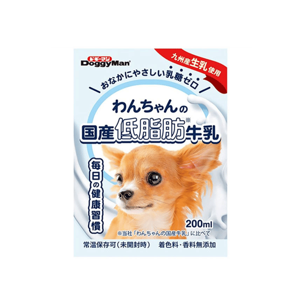 DoggyMan 日本狗零食 成犬用 日本國產低脂肪牛乳 狗狗配方 200ml (圖片3)