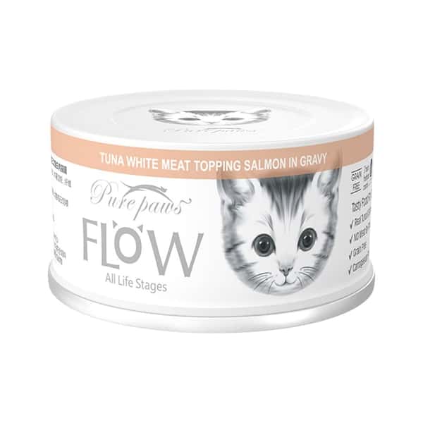 Pure Pure paws 高湯貓罐頭 吞拿魚+三文魚 80g 80g 正面圖