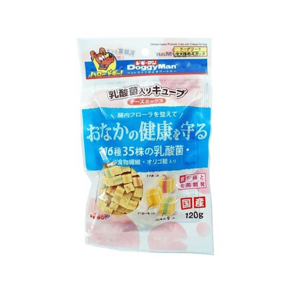 DoggyMan 日本狗零食 雞肉芝士乳酸菌粒 120g (圖片1)