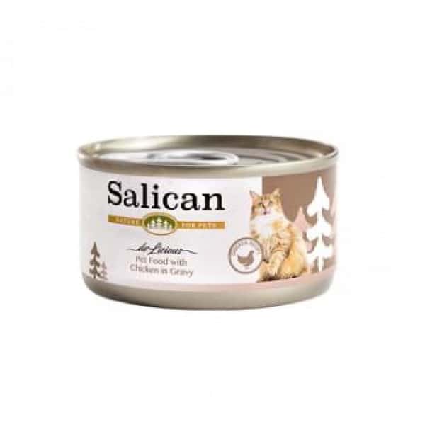 Salican Salican 貓罐頭 肉汁雞肉 85g 85g 正面圖