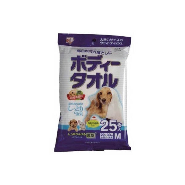日本IRIS 每日擊退污糟 寵物濕紙巾 小型犬及貓適用 BWT-25M 25枚 (圖片1)