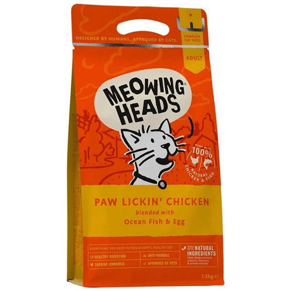 Meowing Meowing Heads 貓糧 全天然成貓配方 雞肉及鮮魚 4kg 4kg 正面圖