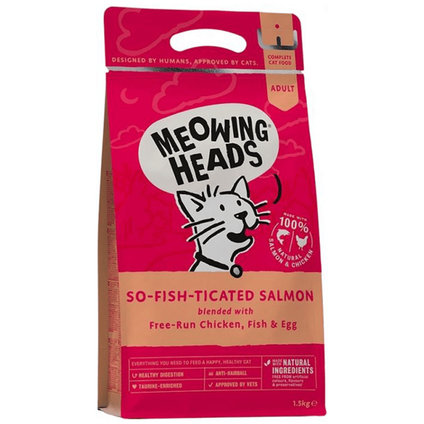 Meowing Heads 貓糧 全天然成貓配方 三文魚雞肉及鮮魚 4kg (MHS4) (粉紅) (圖片1)