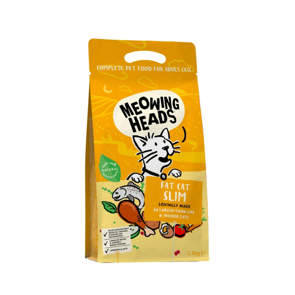 Meowing Heads 貓糧 無穀物全天然成貓體重控制及室內貓配方 三文魚雞肉 1.5kg (MHF15) (橙) (圖片1)