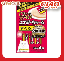 CIAO CIAO 肉泥 貓零食 2倍強化 高能量吞拿魚雞肉醬 14g 4本入 14g  正面圖