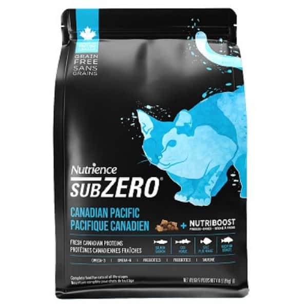 Nutrience Nutrience SUBZERO 無穀物貓糧 全貓配方 凍乾脫水鮮三文魚及鯡魚配七種魚 4lbs 1.8kg 4lb 背面圖