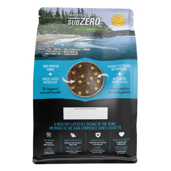 Nutrience Nutrience SUBZERO 無穀物貓糧 全貓配方 凍乾脫水鮮三文魚及鯡魚配七種魚 4lbs 1.8kg 4lb 側面圖