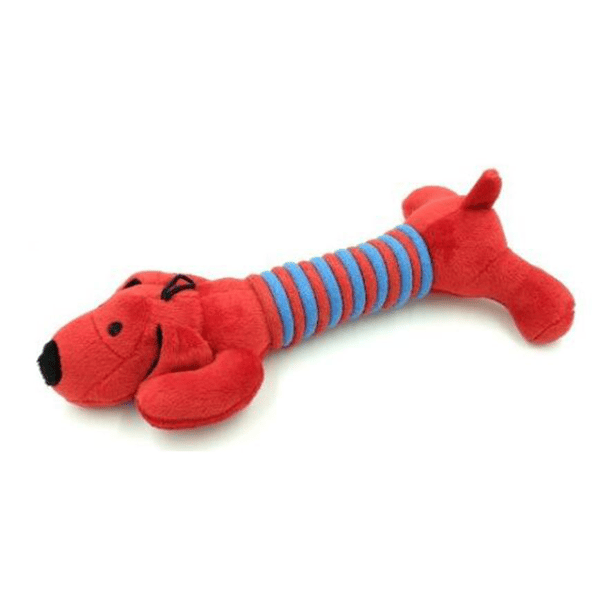 Billipets 狗玩具 長粗綿繩發聲玩具 蠟腸狗 紅色 28cm (NS-12168 RED) (圖片1)