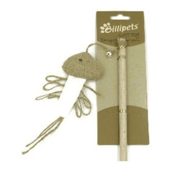 Billipets 逗貓棒 天然木製貓棒 魚 40cm (NS-12213) (圖片1)