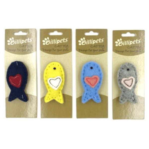 Billipets 天然羊毛貓玩具 魚 (NS-12216) (顏色隨機) (圖片1)