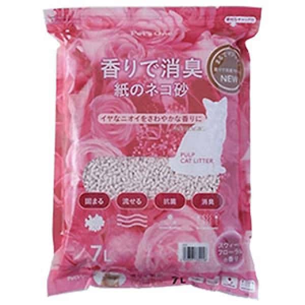 日本Pet's One甜花香味除臭紙砂 7L (圖片1)