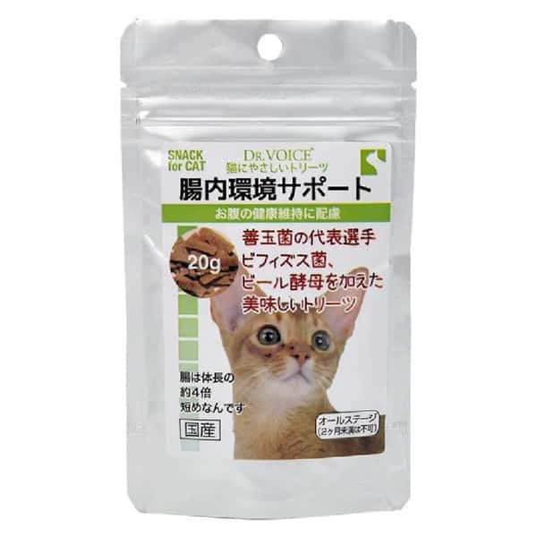 日本Dr.Voice 日本Dr.Voice 貓貓腸道環境健康小食 20g 20g  正面圖