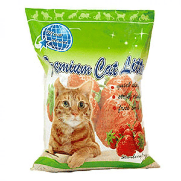 貓咪星球雙倍增量 高級凝結 礦物貓砂 草莓味 10L (圖片1)