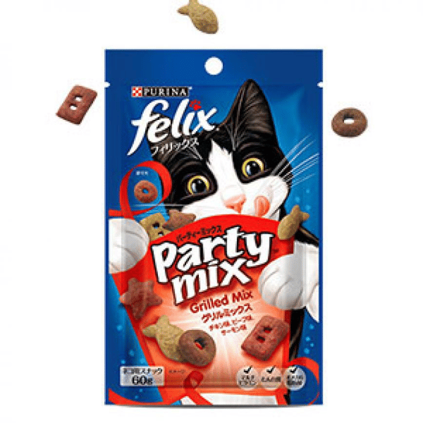 日本Felix Party Mix 貓脆餅 Grilled 炙燒烤肉 60g (日本) (圖片1)