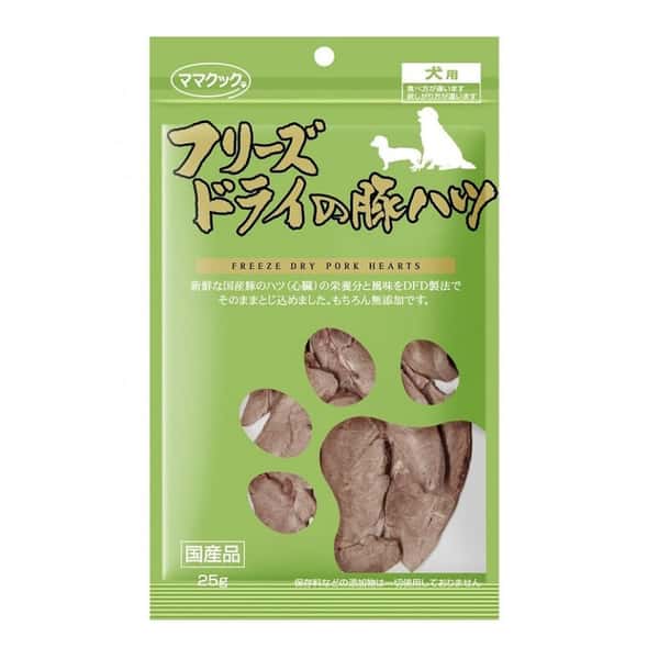 日本但馬高原 貓狗小食 凍乾豬心粒 25g (犬用) (綠) (圖片1)