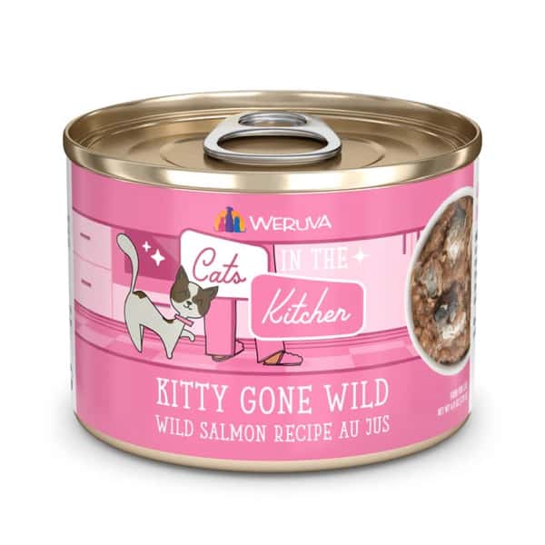 WeRuVa 貓罐頭 主食罐 廚房系列 野生三文魚及魚湯 Kitty Gone Wild 170g (001862) (圖片1)