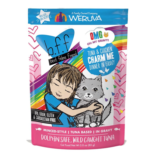 b.f.f. b.f.f. 喵友系列 野生吞拿魚、雞肉 85g 85g  正面圖