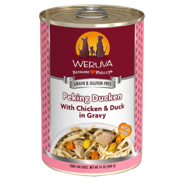 WeRuVa WeRuVa 狗罐頭 經典系列 無骨去皮雞胸肉+鴨胸肉 Peking Ducken 400g 400g 正面圖