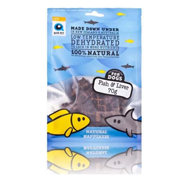 Alfa Pet 新西蘭風乾脫水無穀物 狗小食 魚肉牛肝 Fish & Liver for Dogs 70g (000030) (圖片1)