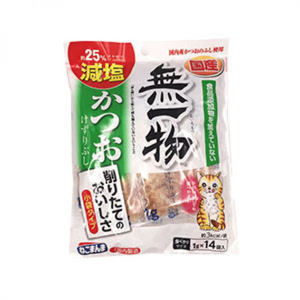 日本無一物 刨花魚片 低鹽鰹魚味 1g×14袋 (綠細) (圖片1)