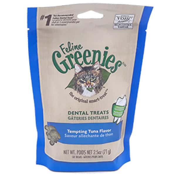 美國Greenies 美國Greenies Dental Treats 貓齒靈貓咪潔齒餅 吞拿魚味 71g 71g  正面圖